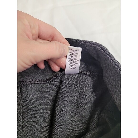 Cato Women's 22/24W Plus Heather Gray Cropped Pull‎ On Pants Wide Leg Stretch - Picture 5 of 9